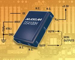 DS4100H:Maxim PCI Express應用100MHz HCSL輸出的晶體振蕩器