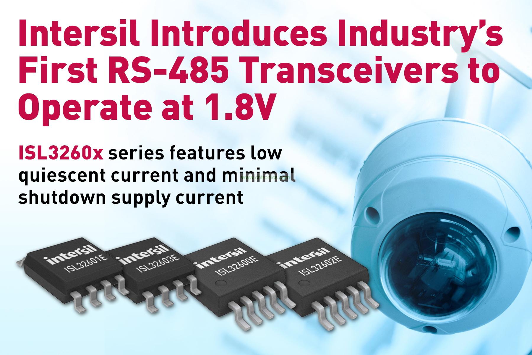 Intersil的ISL32600E、ISL32601E、ISL32602E和ISL32603E，是為了帶噪聲抑制的數據通信應用而設計的微功率RS-485收發器產品。