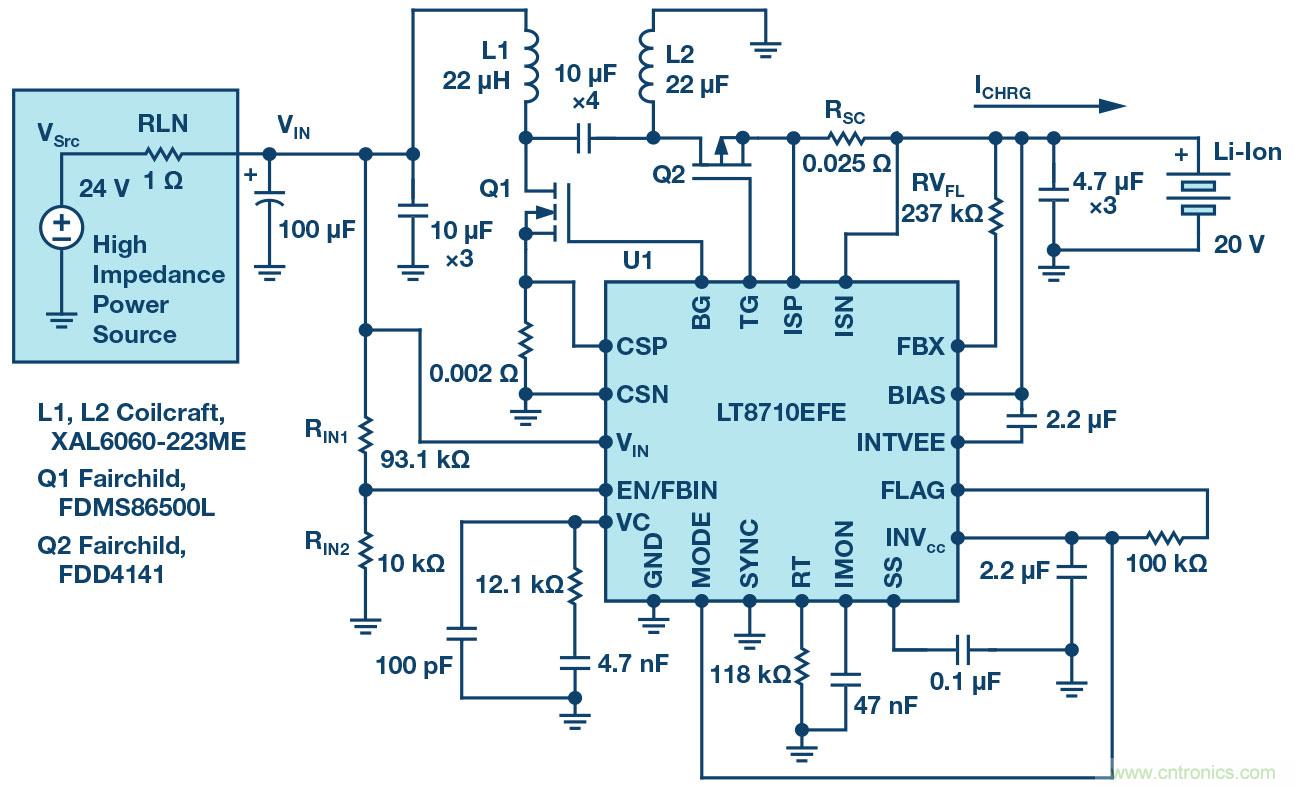 LT8710多功能 DC/DC控制器解決了高阻抗、超長工業電源線的電壓降問題