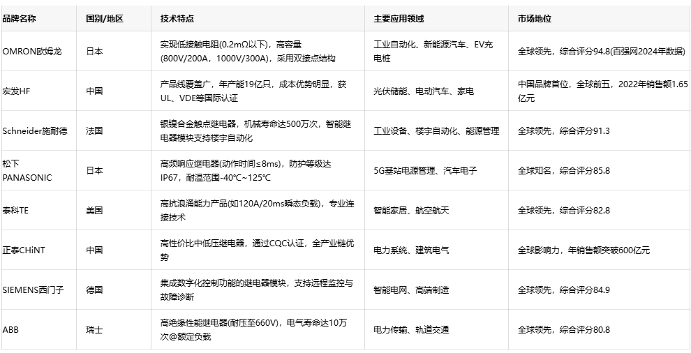 電力繼電器技術全景：原理、選型與品牌戰略