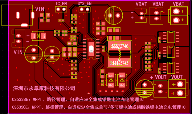 CS5350/CS5328 太陽能板供電鉛酸蓄電池、磷酸鐵鋰電池、鋰電池充電管理IC系列